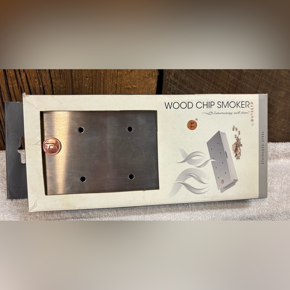 OUTSET Wood Chip Smoker Box. Brand New. Use with Gas or Charcoal